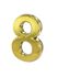 Chiffre 8 adhésif hauteur 50 mm ABS doré THIRARD