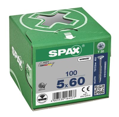 Vis tête fraisée T-star 5 x 60 mm par 100 SPAX