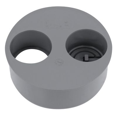Tampon de réduction PVC évacuation double operculé Ø93x40/40 - FITT