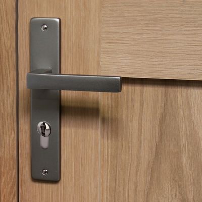 Poignées de porte sur plaques à cylindre Joffrin IV aluminium LINEA BERTOMANI
