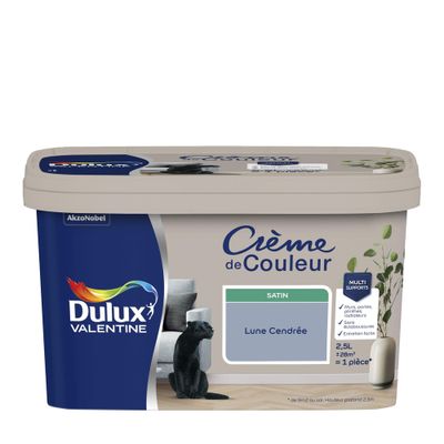 Peinture crème de couleur Lune Cendrée Satin 2,5 L - DULUX VALENTINE
