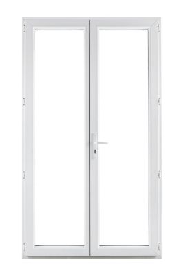 Porte-fenêtre PVC 2 vantaux hauteur 205 x largeur 120 cm
