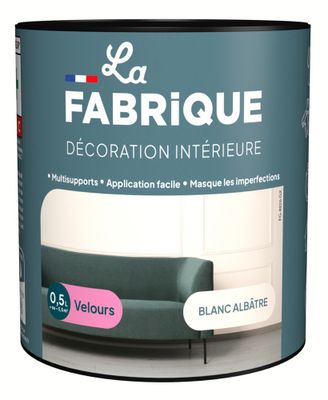 Peinture multi-support velours blanc albatre 0,5 L - LA FABRIQUE