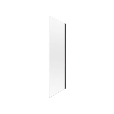 Paroi de douche latérale fixe 90x192 cm pour porte pivotante profilé noir verre transparent 5 mm New Style - SCHULTE