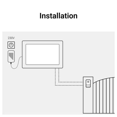 Visiophone écran 7 pouces noir effet miroir avec platine - Easykit Plus LEGRAND
