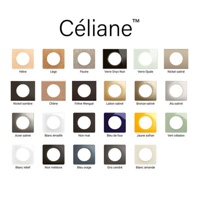 Plaque de finition 4 postes Nickel satiné - Céliane LEGRAND