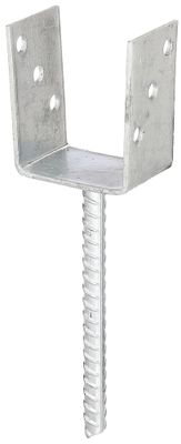 Ancre de poteau en U 91mm avec tige à bétonner l 200 mm