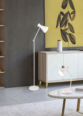 Lampadaire E27 Enzo blanc 10W - REALITY