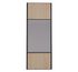 Porte de placard Miroir et Chêne Naturel Profil noir H 248,5 x L 62,2 cm YNGENIO