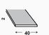 Profilé plat aluminium anodisé incolore 40 x 2 mm 2 m CQFD