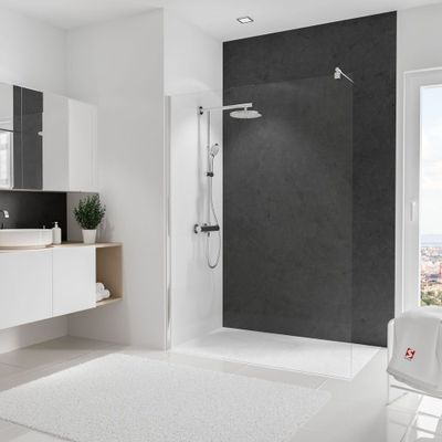 Panneau mural de douche 150x255 cm ardoise DécoDesign Softtouch - SCHULTE