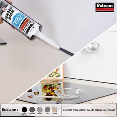 Mastic Silicone Bain & Cuisine Pure noir intense 280 ml RUBSON