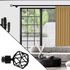 Embout déco géometrique en métal diam 28 mm Finition Noir mat - MOBOIS