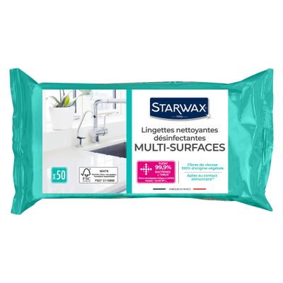 Lingettes nettoyantes désinfectantes multi usages STARWAX