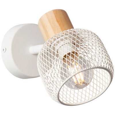 Spot GIADA E14 28W blanc et bois - BRILLIANT