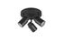 Plafonnier 3 spots salle de bains GU10 Angelo noir IP44 3x5W - TRIO