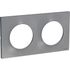 Plaque de finition 2 postes aluminium - Odace 2011 Styl SCHNEIDER ELECTRIC