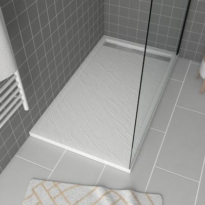 Receveur de douche 90x140 cm acrylique blanc Pedra - AURLANE