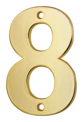 Chiffre 8 à visser hauteur 51 mm laiton THIRARD