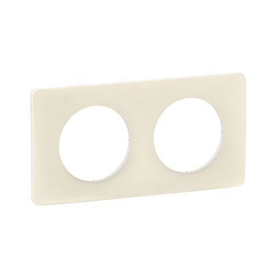 Plaque de finition 2 postes Blanc amande - Céliane LEGRAND