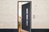 Porte d'entrée Manhattan pvc gris poussant droit 215 X 90 cm CLOSY