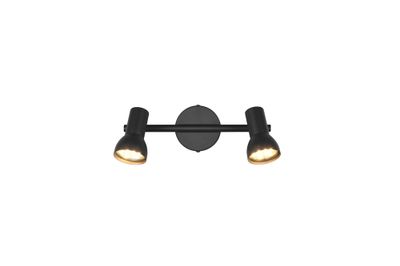 Réglette 2 spots GU10 Cantar noir 2x5W - REALITY