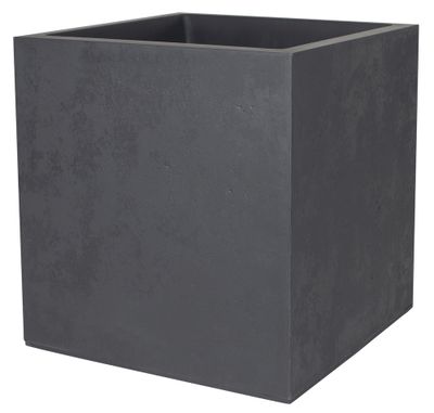 Pot de fleur carré décor béton  L 39,5 x L 39,5 x H 43,5 cm EDA