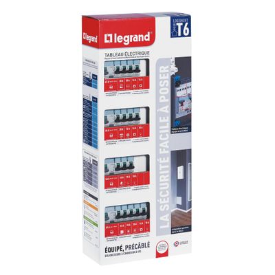 Tableau électrique pré-équipé 4 rangées peignable pour T5 et plus - Drivia LEGRAND