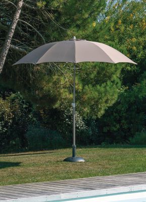 Parasol diamètre 2,70 m mât en aluminium Taupe PROLOISIRS
