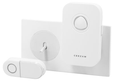 Sonnette sans fil 100m 220V-240V à brancher Blanc - CEEZAM