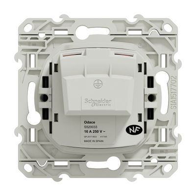 Prise électrique sans terre anthracite - Odace SCHNEIDER ELECTRIC