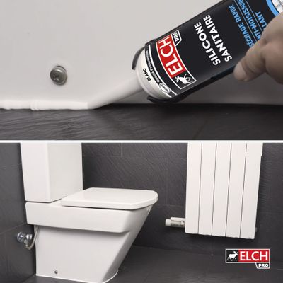 Mastic Silicone sanitaire blanc 300 ml ELCH PRO