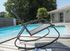 Fauteuil à bascule rocking chair gris en acier NOA - PROLOISIRS