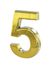Chiffre 5 adhésif hauteur 50 mm ABS doré THIRARD