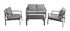 Salon de jardin Marlo 4 personnes en aluminium graphite gris PROLOISIRS Livraison à domicile incluse