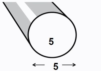 Profilé rond acier étiré verni 5 mm 1 m CQFD