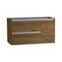 Caisson de salle de bains Thana 2 tiroirs 1 porte L100 x H55 x P45 cm panneau de particules vieux chêne