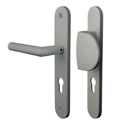 Poignées de porte palière Edison nickel mat à cylindre ALPERTEC