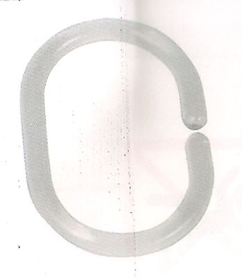 Set de 12 anneaux de barre de douche transparents