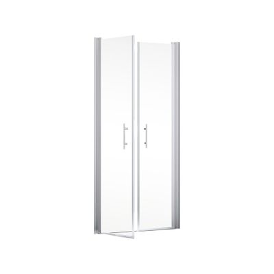 Portes de douche battantes 80x192 cm profilé chrome verre transparent 5 mm New Style - SCHULTE