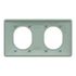 Plaque de finition 2 postes horizontal sauge - Ovalis SCHNEIDER ELECTRIC