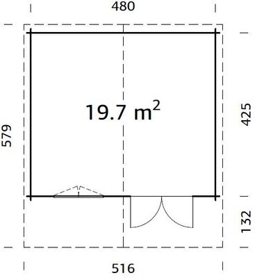 Chalet de jardin Britta bois naturel ép.40 mm - 29,9 m² hors-tout - Livraison à domicile incluse - PALMAKO