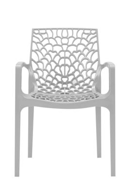 Fauteuil de jardin Gruvyer gris perle en résine GRANDSOLEIL