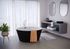 Baignoire îlot ronde noire diamètre 140 cm Ciarra BALNEO
