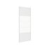 Paroi de douche latérale fixe 70x185 cm profilé blanc verre sérigraphié 4 mm Primera - OCEA