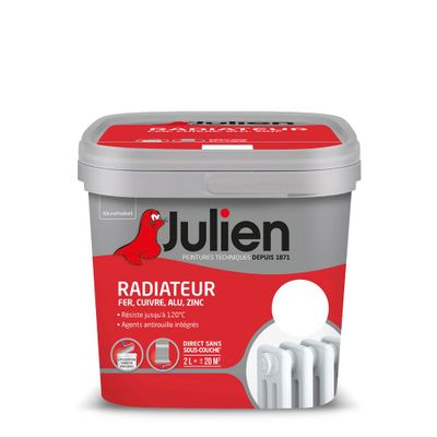 Peinture radiateur blanc brillant 2L JULIEN