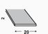 Profilé plat aluminium laqué anthracite 20 x 2 mm 2,50 m CQFD