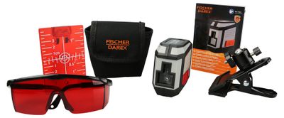 Niveau laser croix rouge avec pince sans trépied FISCHER DAREX