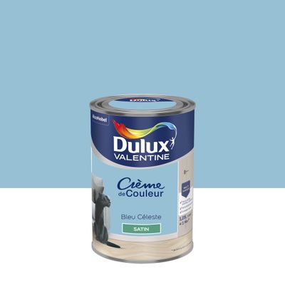 Peinture Crème de Couleur Bleu Céleste satin 1,25 L - DULUX VALENTINE
