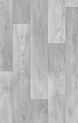 Sol PVC décor bois gris sugar oak SMARTEX rouleau de 4m vendu au m² BEAUFLOR